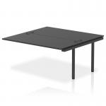 A sleek and modern office furniture set, this bench desk add-on features dynamic design and a black frame. It seamlessly integrates with the Impulse Bench B2B Ext Kit 1600, providing extra space for work or meetings. The black finish gives it a professional look, ideal for any workplace.
