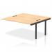 The dynamic bench desk add-on units from Impulse Bench consist of a sleek black frame and a sturdy maple top. These units provide the perfect addition for any office bench desk, particularly the B2B Ext Kit 1600 model. The overall look is modern and professional, making it an ideal addition to any workspace.