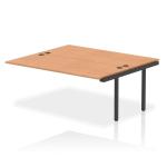 Impulse Bench B2B Ext Kit 1800 Black Frame Office Bench Desk Oak IB00769