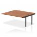 In the photograph, the dynamic bench desk add on units impulse bench B2B ext kit 1800 in black frame is shown alongside the office bench desk in walnut. The sleek design and sturdy construction of the units make it a functional and stylish addition to any office space.