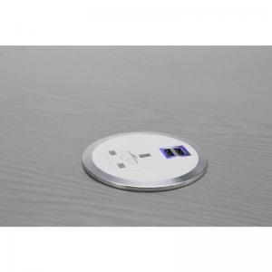 Impulse Port-El 1 x UK Socket, 1 x Smart Charge in Black IP000065