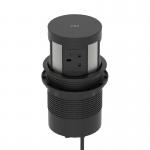 Volta Round 120mm Pop Up Power Unit Module with Wireless Charger (5w) 4xSocket (Individually 5A Fuse) 1xUSBa 1xHDMI (1.4) IP000153