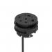 Volta Round 80mm Power Unit Module 1xSocket (3.15A Fuse) 1xUSBa 1xHDMI (1.4) 1xCAT 6Data Port - Black with 2metre Mains Lead IP000155