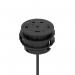 Volta Round 80mm Power Unit Module 1xSocket (3.15A Fuse) 1xUSBa 1xHDMI (1.4) 1xCAT 6Data Port - Black with 2metre Mains Lead IP000155