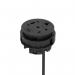 Volta Round 80mm Power Unit Module 1xSocket (3.15A Fuse) 1xUSBa 1xHDMI (1.4) 1xCAT 6Data Port - Black with 2metre Mains Lead IP000155