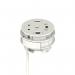 Volta Round 80mm Power Unit Module 1xSocket (3.15A Fuse) 1xUSBa 1xHDMI (1.4) 1xCAT 6Data Port - White with 2metre Mains Lea IP000156