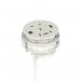 Volta Round 80mm Power Unit Module 1xSocket (3.15A Fuse) 1xUSBa 1xHDMI (1.4) 1xCAT 6Data Port - White with 2metre Mains Lea IP000156