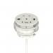Volta Round 80mm Power Unit Module 1xSocket (3.15A Fuse) 1xUSBa 1xHDMI (1.4) 1xCAT 6Data Port - White with 2metre Mains Lea IP000156