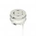 Volta Round 80mm Power Unit Module 1xSocket (3.15A Fuse) 1xUSBa 1xHDMI (1.4) 1xCAT 6Data Port - White with 2metre Mains Lea IP000156