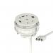 Volta Round 80mm Power Unit Module 1xSocket (3.15A Fuse) 1xUSBa 1xHDMI (1.4) 1xCAT 6Data Port - White with 2metre Mains Lea IP000156