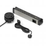 Volta Power Kit - Desktop Cable Port Module Black + Under Desk Module + 1m Mains Cable UK Plug - Total 4xSocket 2xUSBa 3xUSBc 1xHDMI 3xCAT6 IP000158