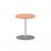 Italia 600mm Poseur Round Table Beech Top 720mm High Silver Leg ITL0106