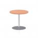 Italia 800mm Poseur Round Table Beech Top 720mm High Silver Leg ITL0124