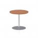 Italia 800mm Poseur Round Table Walnut Top 720mm High Silver Leg ITL0125