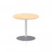 Italia 800mm Poseur Round Table Maple Top 720mm High Silver Leg ITL0127