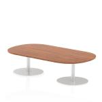 Italia 1800mm Poseur Boardroom Table Walnut Top 475mm High Leg ITL0173