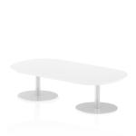Italia 1800mm Poseur Boardroom Table White Top 475mm High Leg ITL0174
