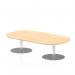 Italia 1800mm Boardroom Coffee Table Maple Top 475mm High Silver Leg ITL0175