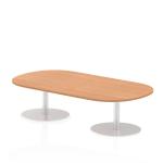 Italia 1800mm Poseur Boardroom Table Oak Top 475mm High Leg ITL0176