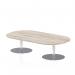 Italia 1800mm Boardroom Coffee Table Grey Oak Top 475mm High Silver Leg ITL0177