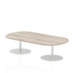 Italia Poseur Boardroom Table 1800 Top 475 High Grey Oak