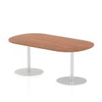 Italia 1800mm Poseur Boardroom Table Walnut Top 720mm High Leg ITL0179