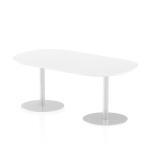 Italia 1800mm Poseur Boardroom Table White Top 720mm High Leg ITL0180