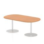 Italia 1800mm Poseur Boardroom Table Oak Top 720mm High Leg ITL0182