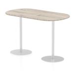 Italia 1800mm Poseur Boardroom Table Grey Oak Top 1145mm High Leg ITL0189