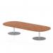 Italia 2400mm Boardroom Coffee Table Walnut Top 475mm High Silver Leg ITL0191