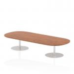 Italia 2400mm Poseur Boardroom Table Walnut Top 475mm High Leg ITL0191