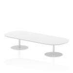 Italia 2400mm Poseur Boardroom Table White Top 475mm High Leg ITL0192