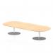 Italia 2400mm Boardroom Coffee Table Maple Top 475mm High Silver Leg ITL0193