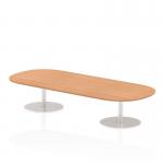 Italia 2400mm Poseur Boardroom Table Oak Top 475mm High Leg ITL0194