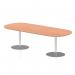 Italia 2400mm Poseur Boardroom Table Beech Top 720mm High Silver Leg ITL0196