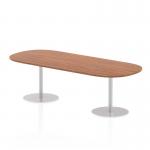 Italia 2400mm Poseur Boardroom Table Walnut Top 725mm High Leg ITL0197