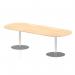 Italia 2400mm Poseur Boardroom Table Maple Top 720mm High Silver Leg ITL0199