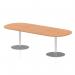 Italia 2400mm Poseur Boardroom Table Oak Top 720mm High Silver Leg ITL0200