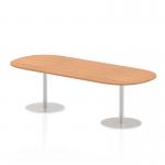 Italia 2400mm Poseur Boardroom Table Oak Top 725mm High Leg ITL0200