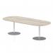 Italia 2400mm Poseur Boardroom Table Grey Oak Top 720mm High Silver Leg ITL0201