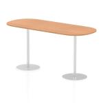 Italia 2400mm Poseur Boardroom Table Oak Top 1145mm High Leg ITL0206