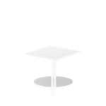 Italia Poseur Table Square 600/600 Top 475 High White ITL0210