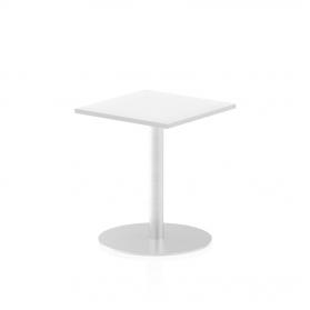 Italia 600mm Poseur Square Table White Top 720mm High Leg ITL0216