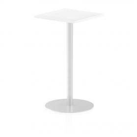 Italia 600mm Poseur Square Table White Top 1145mm High Leg ITL0222