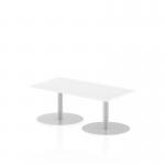 Italia 1200 x 600mm Poseur Rectangular Table White Top 475mm High Leg ITL0228
