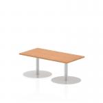 Italia 1200 x 600mm Poseur Rectangular Table Oak Top 475mm High Leg ITL0230