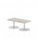 Italia 1200 x 600mm Poseur Rectangular Table Grey Oak Top 475mm High Leg ITL0231