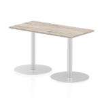 Italia Poseur Table Rectangle 1200/600 Top 725 High Grey Oak ITL0237