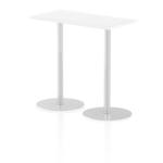 Italia Poseur Table Rectangle 1200/600 Top 1145 High White ITL0240