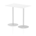 Italia Poseur Table Rectangle 1200/800 Top 1145 High White ITL0258